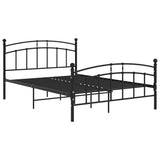 Bed Frame without Mattress Black Metal 200x200 cm 324985