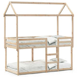 Bunk Bed without Mattress 90x190 cm Single Solid Wood Pine 3282124