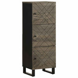 Highboard Black 40x33x110 cm Solid Wood Mango 4017713