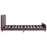 Bed Frame without Mattress Taupe Fabric 135x190 cm Double 281118