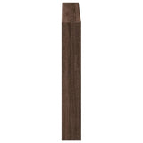 Headboard Cabinet with LED Brown Oak 100x17x102 cm 839188