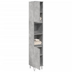 ZNTS Bathroom Cabinet Concrete Grey 30x30x190 cm Engineered Wood 857198