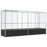 Aviary with Extension Silver 418.5x107x212 cm Steel 3214267