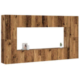 Wall Mounted TV cabinets 8 pcs Old Wood Engineered Wood 3328975