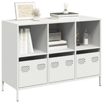 ZNTS Sideboard White 101.5x39x73.5 cm Cold-rolled Steel 851369