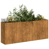 ZNTS Planter Rusty 200x40x80 cm Weathering Steel 860730