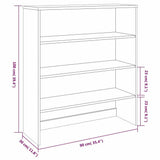 Top for Highboard HAMAR Honey Brown 90x30x100cm Solid Wood Pine 340432