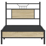Bed Frame without Mattress Sonoma Oak 75x190 cm Small Single Engineered Wood 4106934
