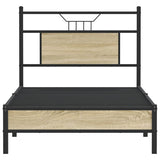 Bed Frame without Mattress Sonoma Oak 75x190 cm Small Single Engineered Wood 4106934