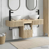 Bathroom Furniture Set 3 pcs Sonoma Oak Engineered Wood 3405589
