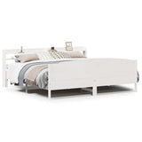 Bed Frame without Mattress White 180x200 cm Super King Solid Wood Pine 3306958