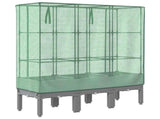 Raised Bed with Greenhouse Cover Rattan Look 120x40x140 cm 4015862