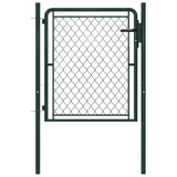 144403 Garden Gate Steel 100x100 cm Green