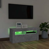 TV Cabinet with LED Lights Concrete Grey 90x35x40 cm 804323