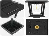 3-Head Lamp Post with Planter Black 32 x 32 x 188 cm 42042694