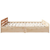 Bed frame without Mattress 200x200 cm Solid Wood Pine 3309026