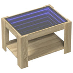 ZNTS Coffee Table with LED Sonoma Oak 73x53x45 cm Engineered Wood 847548