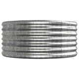 Garden Raised Bed Galvanised Steel 224x80x36 cm Silver 318922