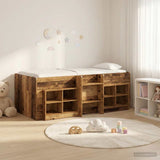 Loft Bed Frame with Cabinet 3 pcs Old Wood Engineered Wood 3423412