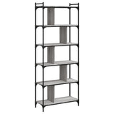 Bookcase 6-Tier Grey Sonoma 76x32x192 cm Engineered Wood 833948