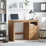 ZNTS Desk Panama 112x45x75 cm Solid Wood Pine 4016389