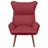 Armchair Wine Red 69 x 74 x 93 cm Artificial Leather 42001860