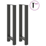 ZNTS Coffee Table Legs Anthracite 2 pcs 50x cm Steel 4013342