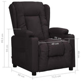 Recliner Chair Black Faux Leather 339068