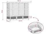 Raised Bed with Trellis and Roof Light Grey 164 x 40 x 121 cm 42032594