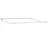 Retractable Awning White 350 x 250 cm Aluminium 362022