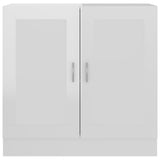 Book Cabinet High Gloss White 82.5x30.5x80 cm Engineered Wood 802711