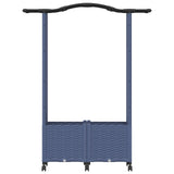 Raised Bed with Trellis and Roof Grey 125 x 40 x 144 cm PP 3423015