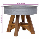 Coffee Table Mixed Recycled Wood 60x45 cm Silver 244511