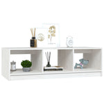 Coffee Table White 110x50x34 cm Solid Pinewood 809913