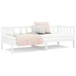 ZNTS Day Bed without Mattress White 90x190cm Solid Wood Pine 814645