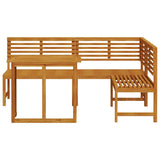Garden Bench Set 3 pcs Brown Solid acacia wood 3328692