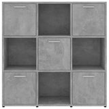 Book Cabinet Concrete Grey 90x30x90 cm Engineered Wood 802934