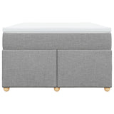 Box Spring Bed with Mattress Light Grey 120x200 cm Fabric 3285366