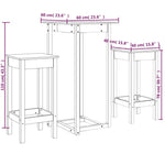 3 Piece Bar Set Solid Wood Pine 3124727