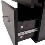 ZNTS Nine Piece Bathroom Furniture and Basin Set Black 272229