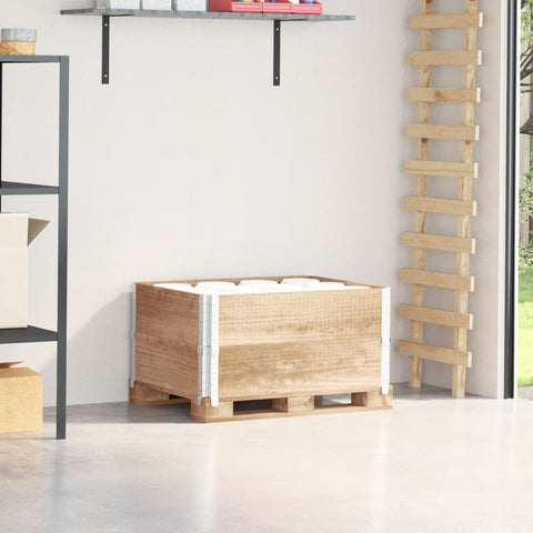 ZNTS Pallet Collars 2 pcs 80x60 cm Solid Wood Pine 4010268