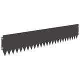 Lawn Edging 10 pcs 103 x 20 cm Steel Black 8008469