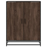 Shoe Cabinet Brown Oak 75x38x97.5 cm Engineered Wood and Metal 3300869