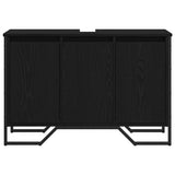 Bathroom Sink Cabinet Black Oak 91 x 35 x 60 cm Engineered wood 869182
