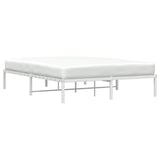 Metal Bed Frame without Mattress White 150x200cm 373675