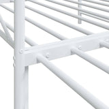 Daybed with Trundle without Mattress White 107x203 cm Steel 4104692