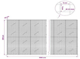 Gabion with 3.5 mm Wire and 5x5 cm Mesh 1100x10x200 cm 3462112