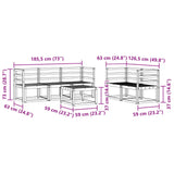 Outdoor Sofa Set 6 pcs White 59 x 59 x 37 cm Solid Acacia Wood 3387228