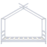 Kids Bed Frame White Solid Pine Wood 70x140 cm 289610