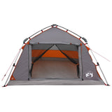 Instant Tent Water-resistant 4-Person Grey and Orange 42042272